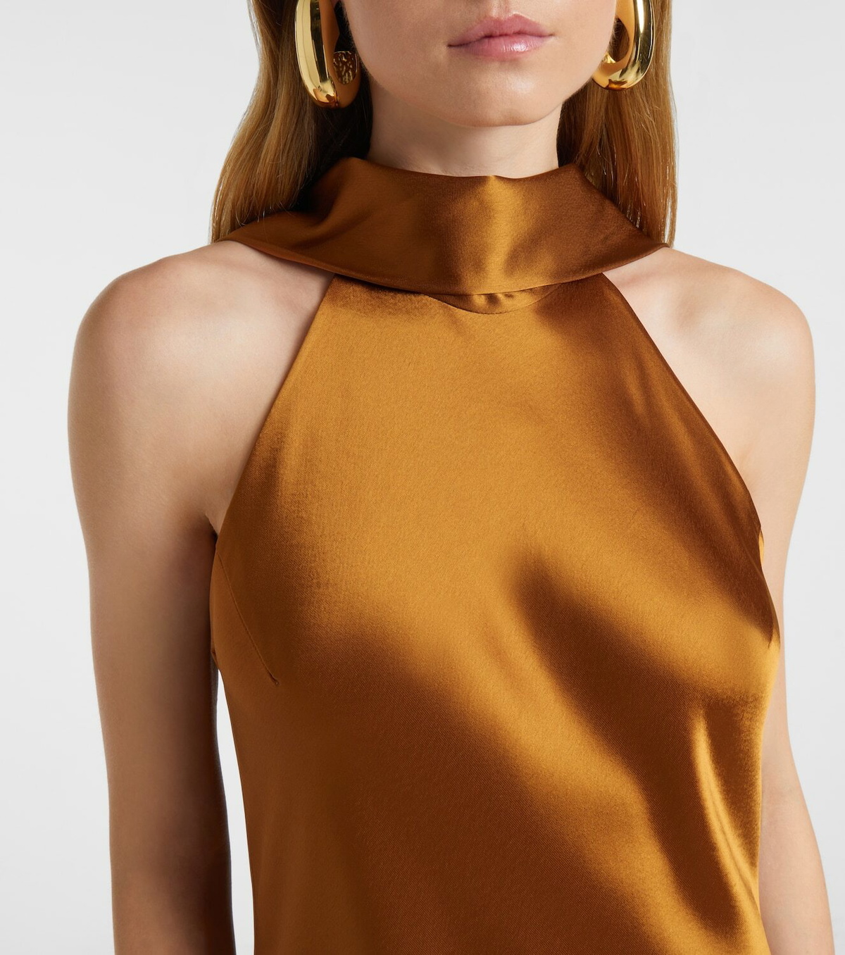 Galvan Sienna halterneck satin gown