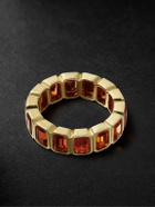 42 SUNS - 14-Karat Gold Orange Sapphire Eternity Ring - Orange