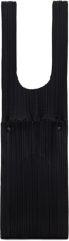 Photo: PLEATS PLEASE ISSEY MIYAKE Black Pleats Bridge Tote