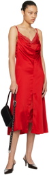 Commission Red Layered Midi Dress