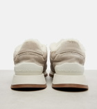 Brunello Cucinelli Shearling-lined suede low-top sneakers