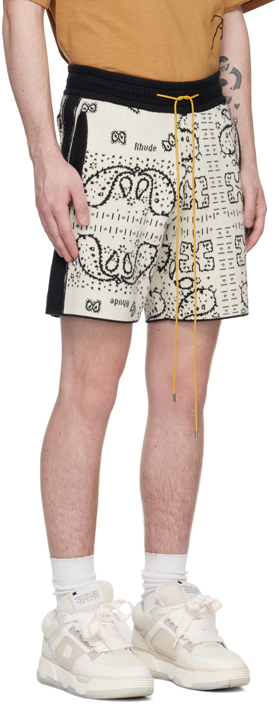 Rhude Black & White Banco Shorts