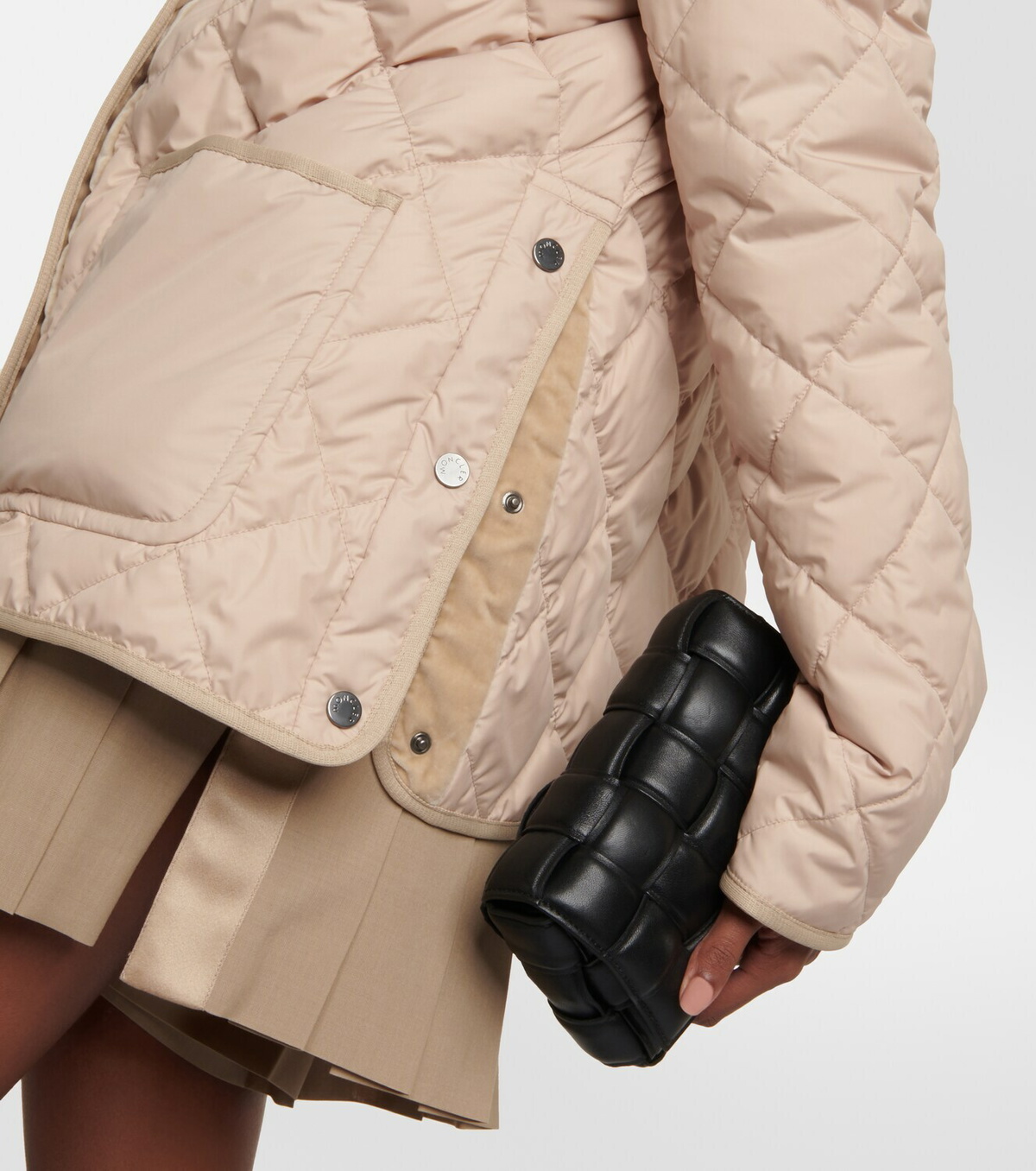 Moncler Cygne faux shearling-trimmed down jacket Moncler