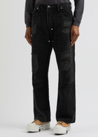 Gallery Dept. Branko Distressed Straight-leg Jeans Black