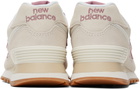 New Balance Beige & Pink 574 Sneakers