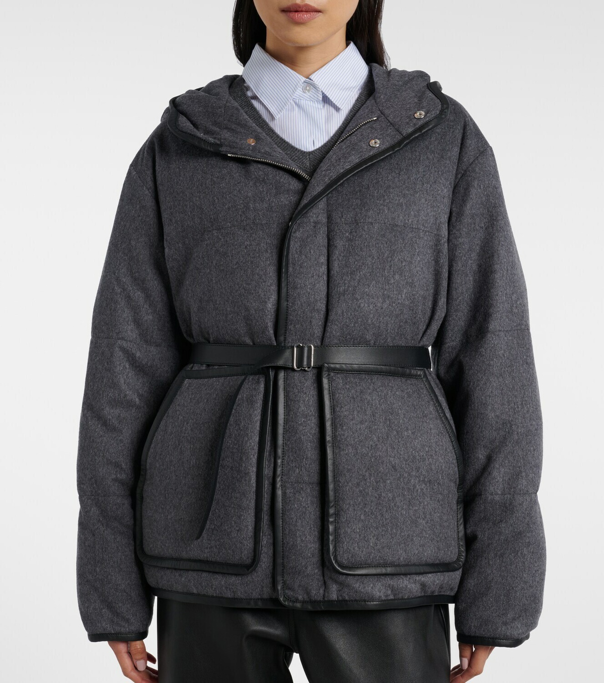 Tod's Belted hooded padded cashmere jacket