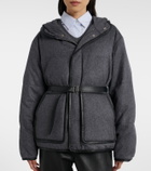 Tod's Belted hooded padded cashmere jacket