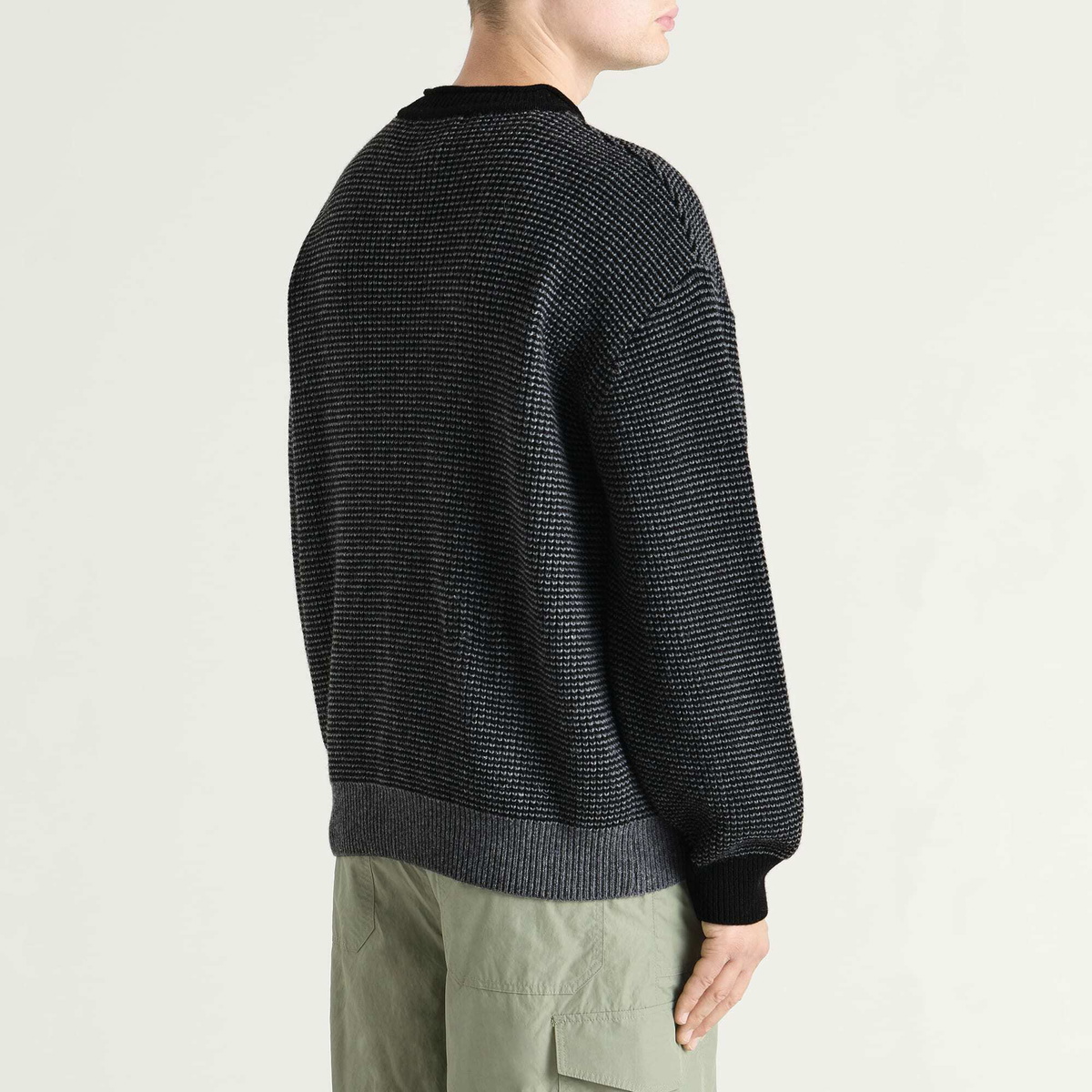 FrizmWORKS Men's Rollneck Ringer Knit in Black