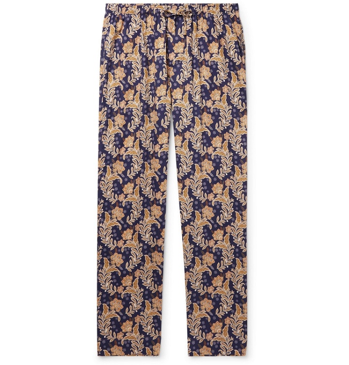 Photo: Zimmerli - Floral-Print Cotton Pyjama Trousers - Blue