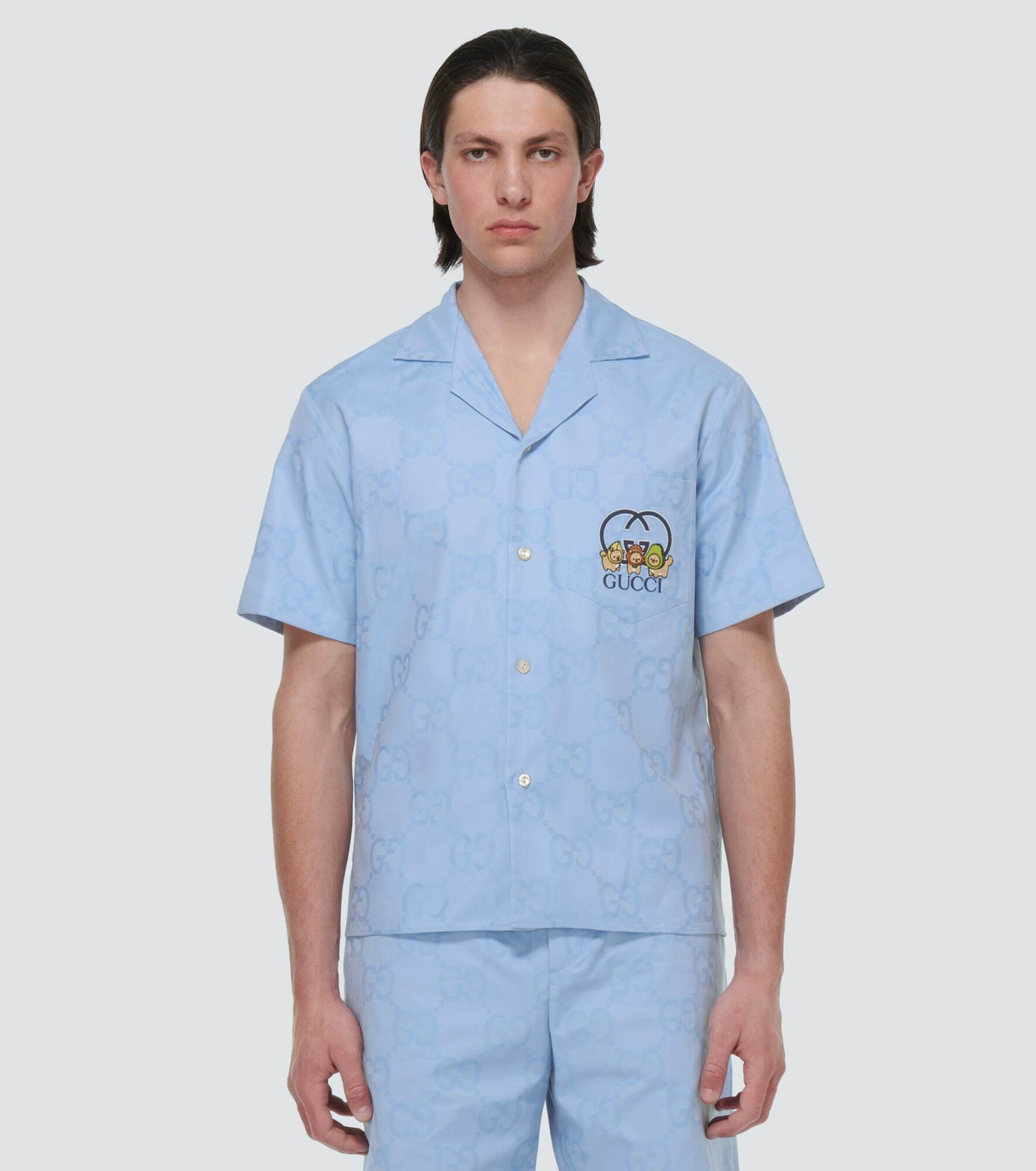 Gucci Gucci Porter silk twill bowling shirt Gucci