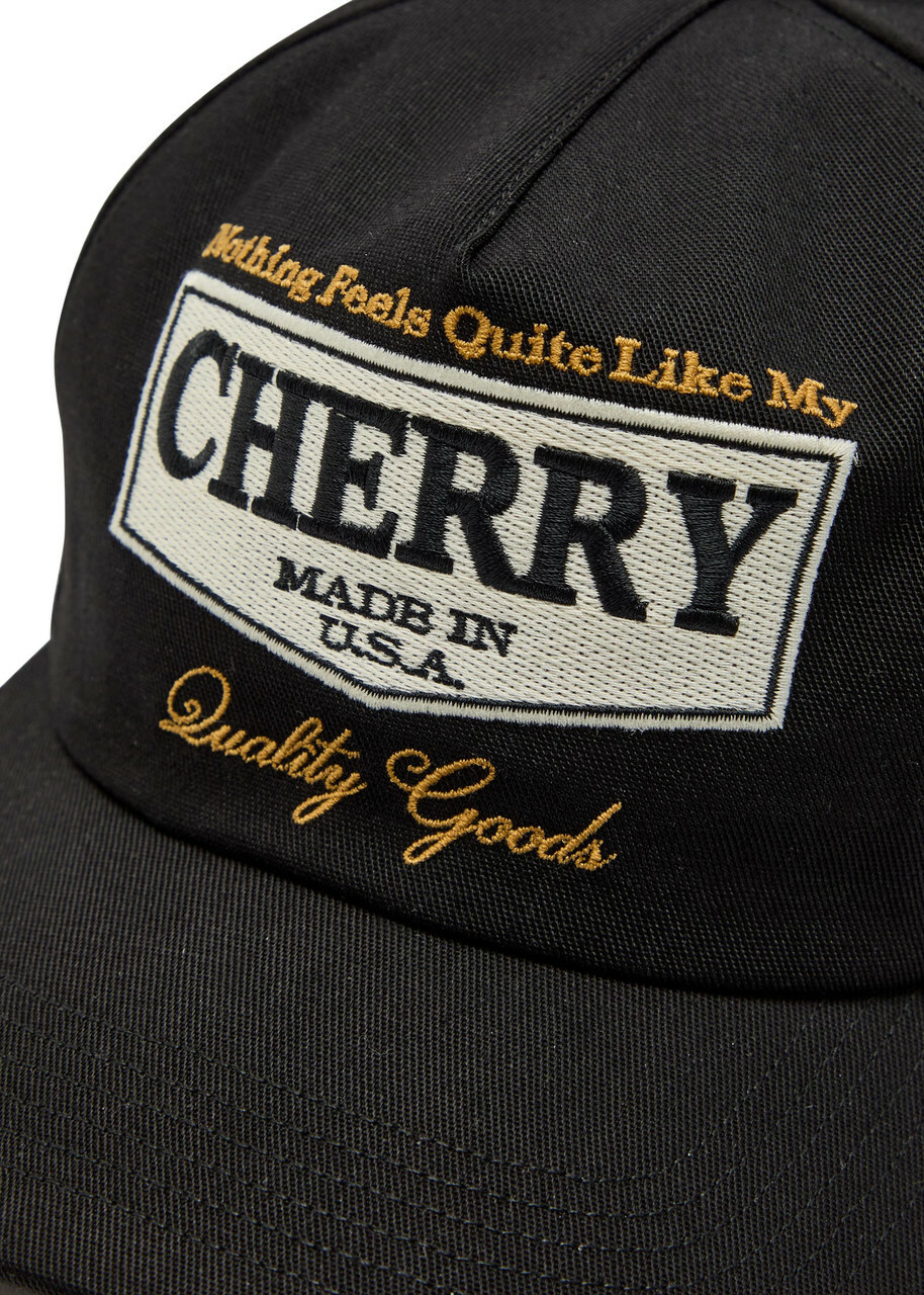 Cherry Los Angeles Logo-embroidered Woven cap - Black - One Size