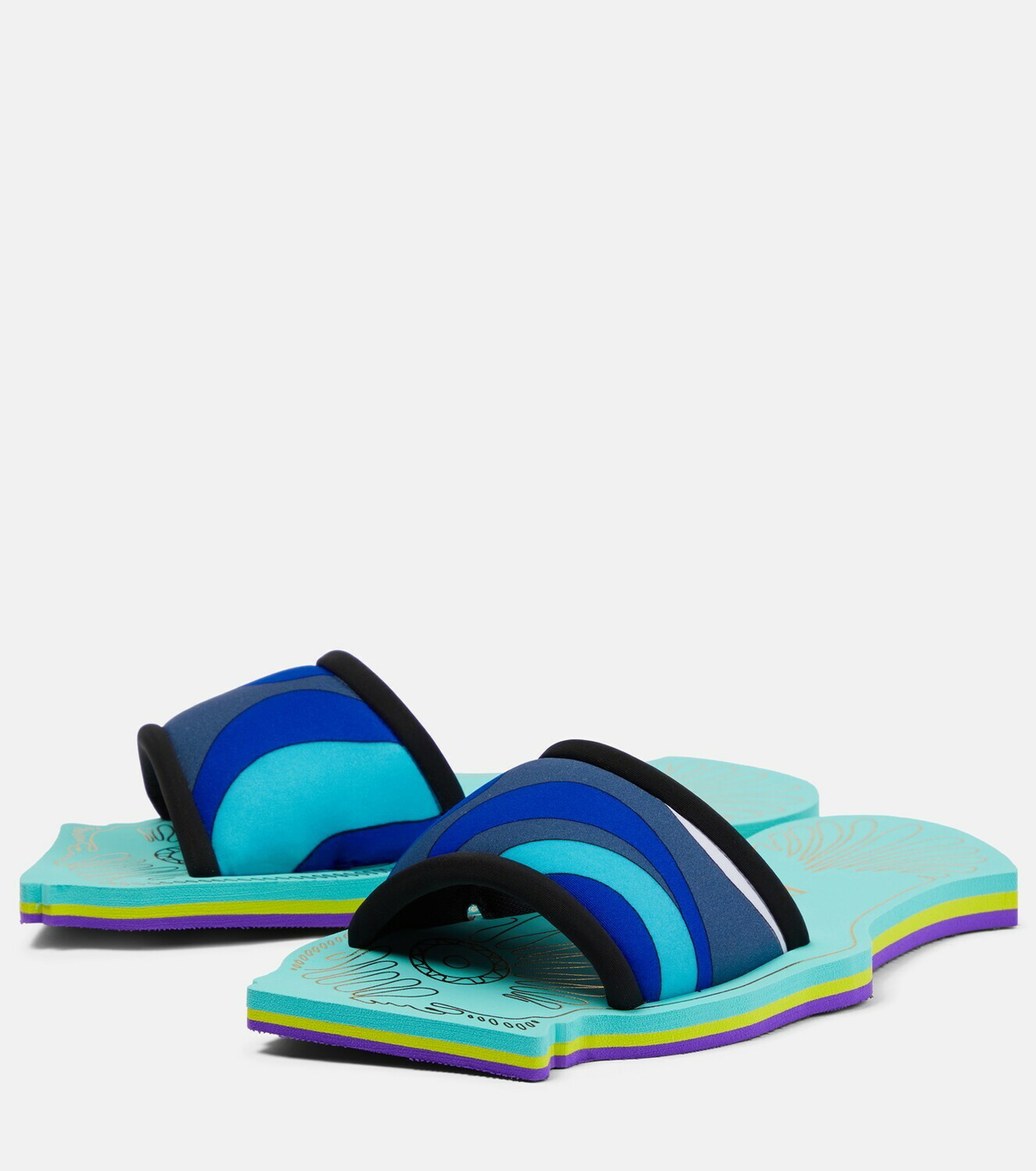 Pucci - Marmo-print jersey slides