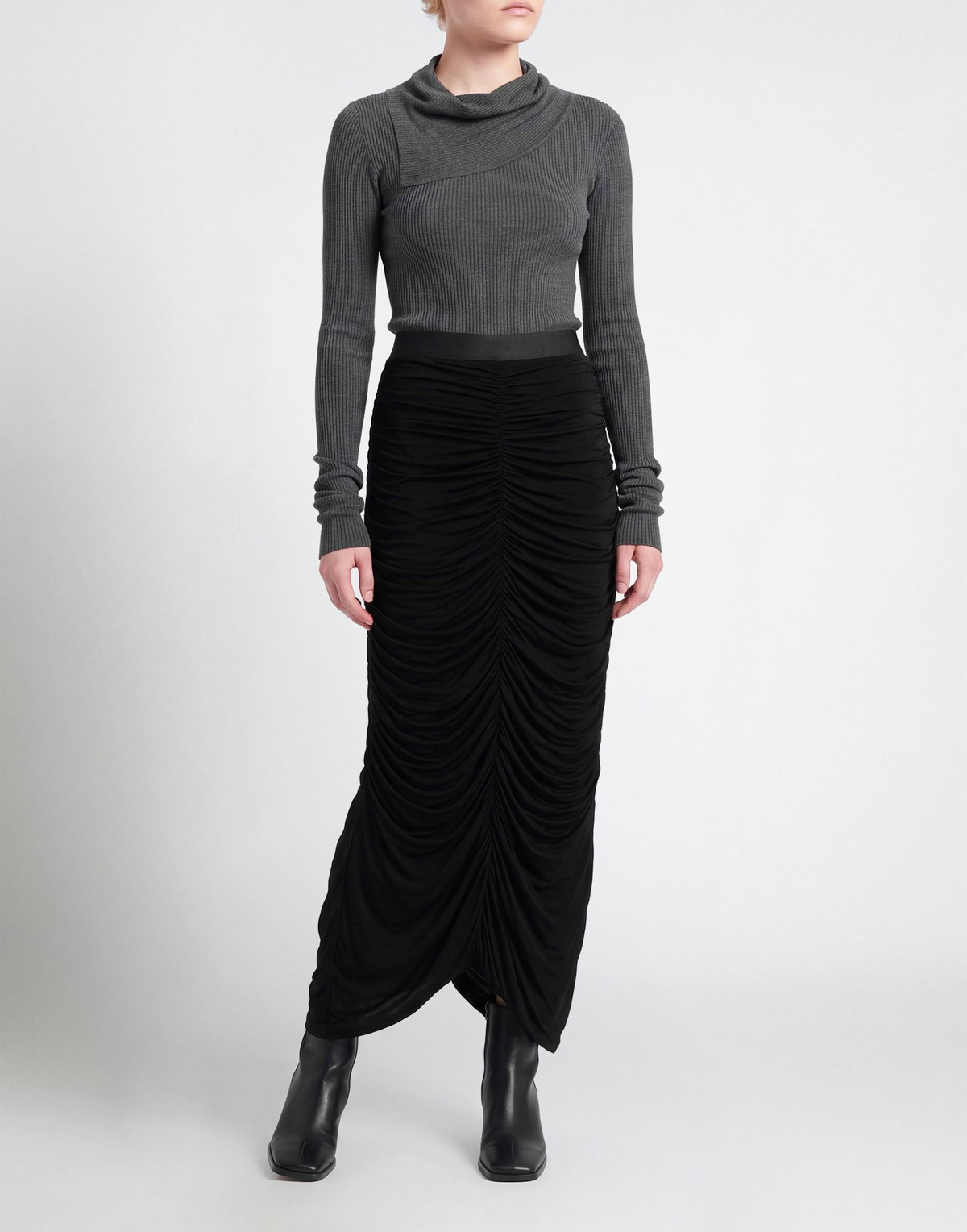 Isabel Benenato Womens Midi skirt in Black