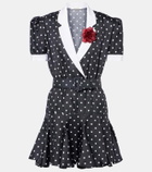 Rodarte Polka Dot silk twill minidress
