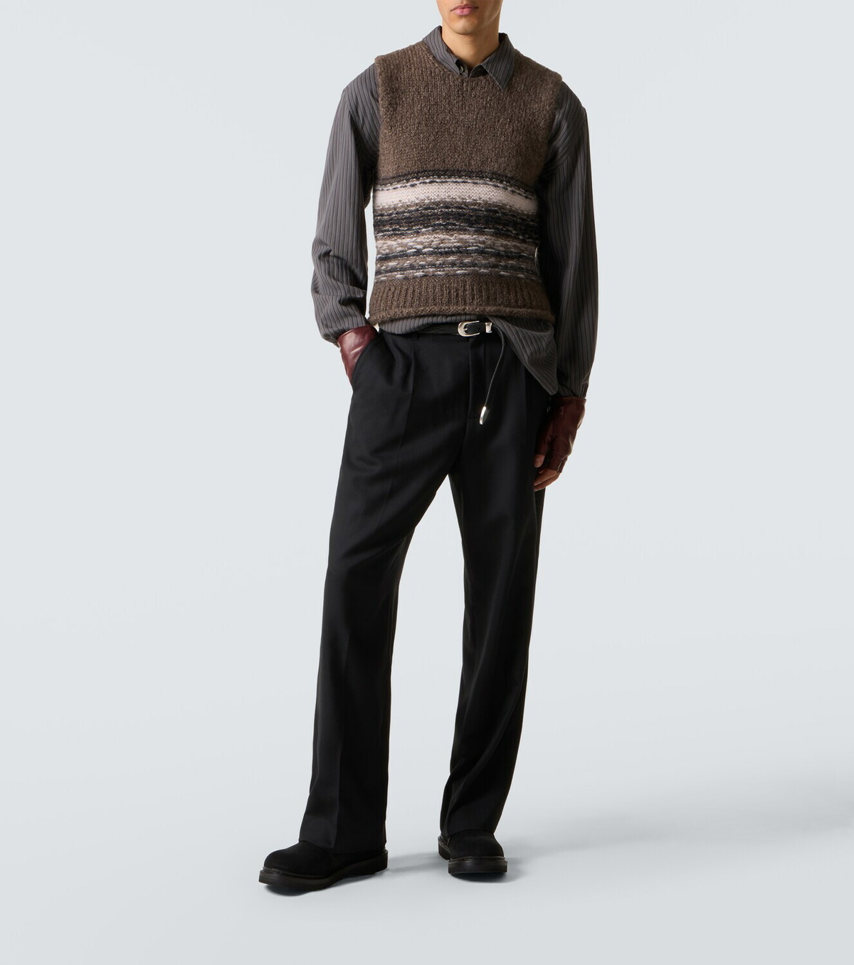 Our Legacy Pleaser striped wool-blend sweater vest