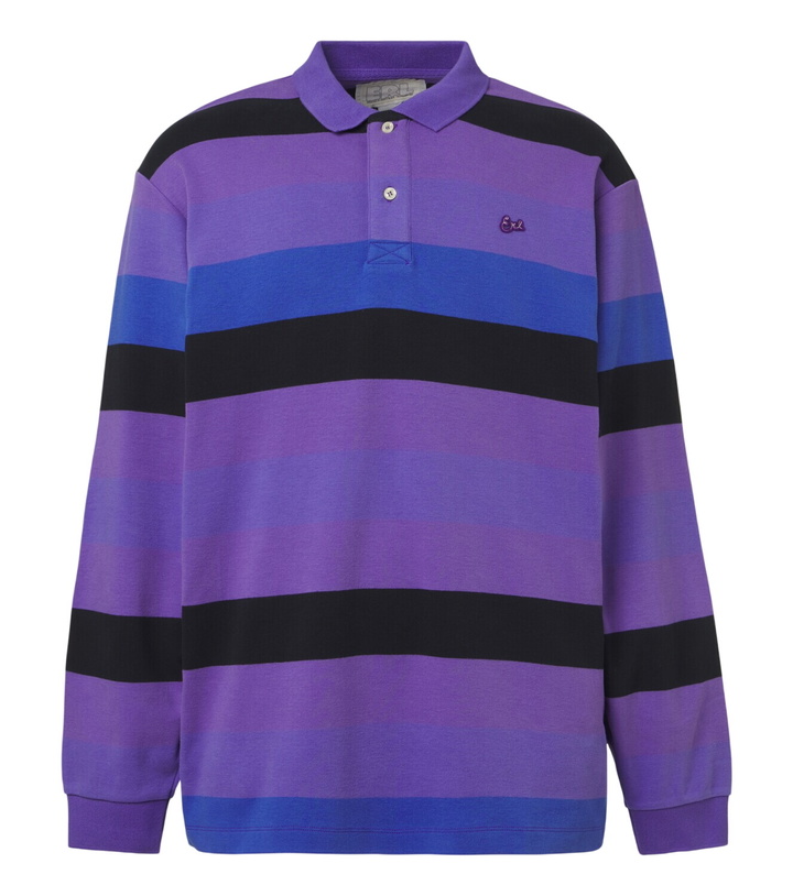 Photo: ERL Striped cotton jersey polo shirt