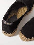 SAINT LAURENT - Suede Espadrilles - Black - EU 44