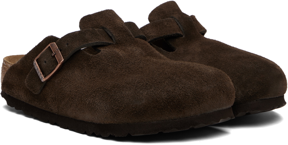 Birkenstock Brown Regular Boston Soft Footbed Slip-on Loafers