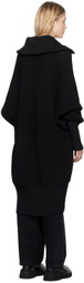 Y's Black Turtleneck Cardigan