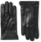 J.Crew - Wool-Blend Lined Leather Gloves - Men - Black
