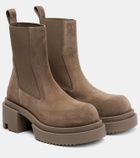 Rick Owens Beatle suede platform Chelsea boots
