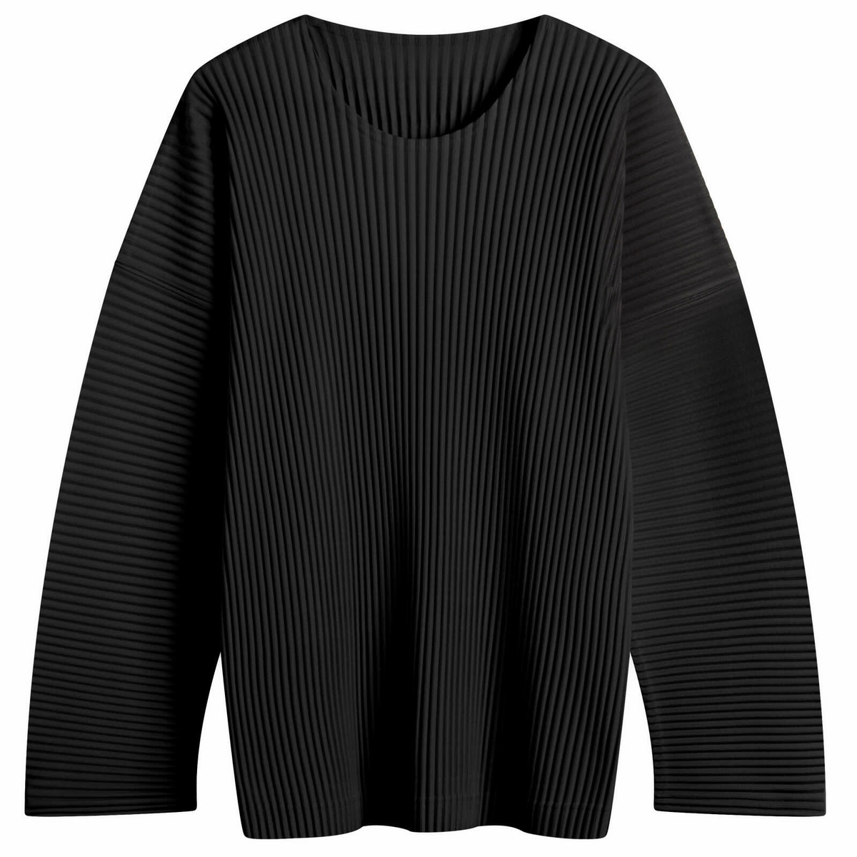 Homme Plissé Issey Miyake Men's Long Sleeve Pleat Quarter Zip Polo