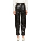 Givenchy Black Leather High-Waisted Trousers
