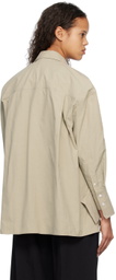 Subtle Le Nguyen Green Crinkled Shirt
