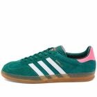 Adidas Men's Gazelle Indoor Sneakers in Collegiate Green/Ftwr White/Lucid Pink