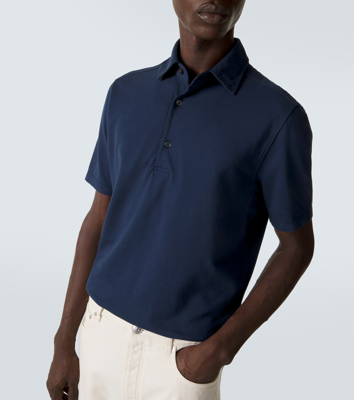 Loro Piana Brenna cotton piqué polo shirt