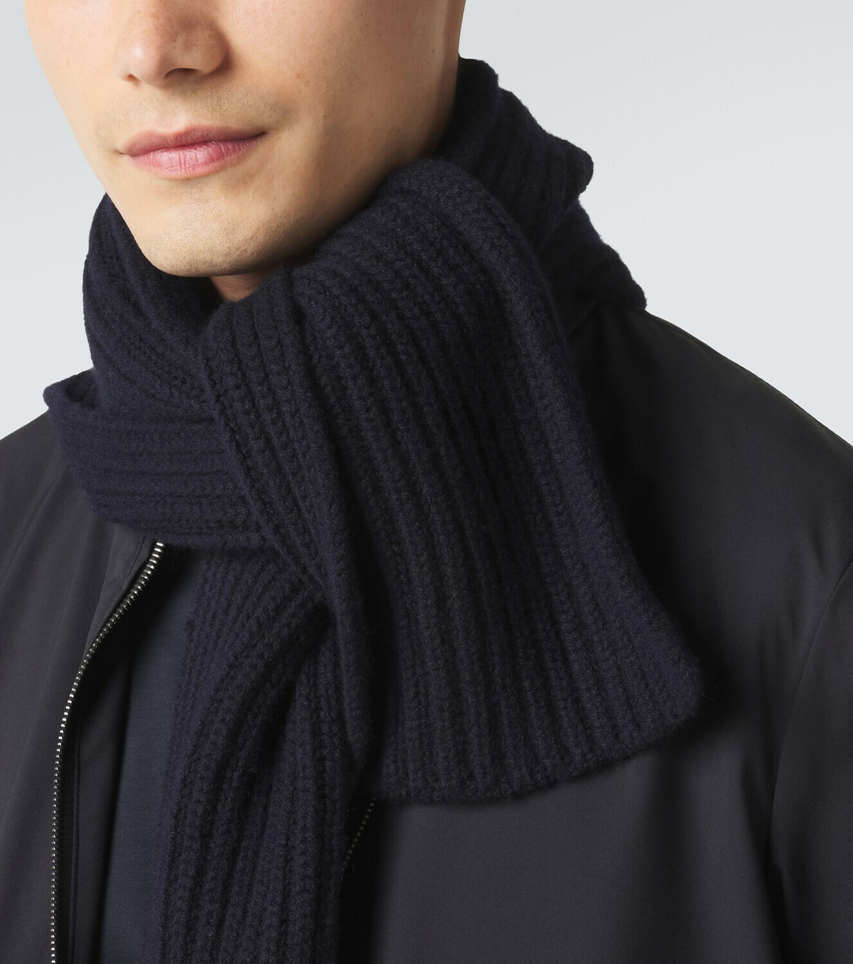 Agnona Ribbed-knit cashmere scarf