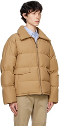 Dunst Brown Faux-Shearling Collar Down Jacket