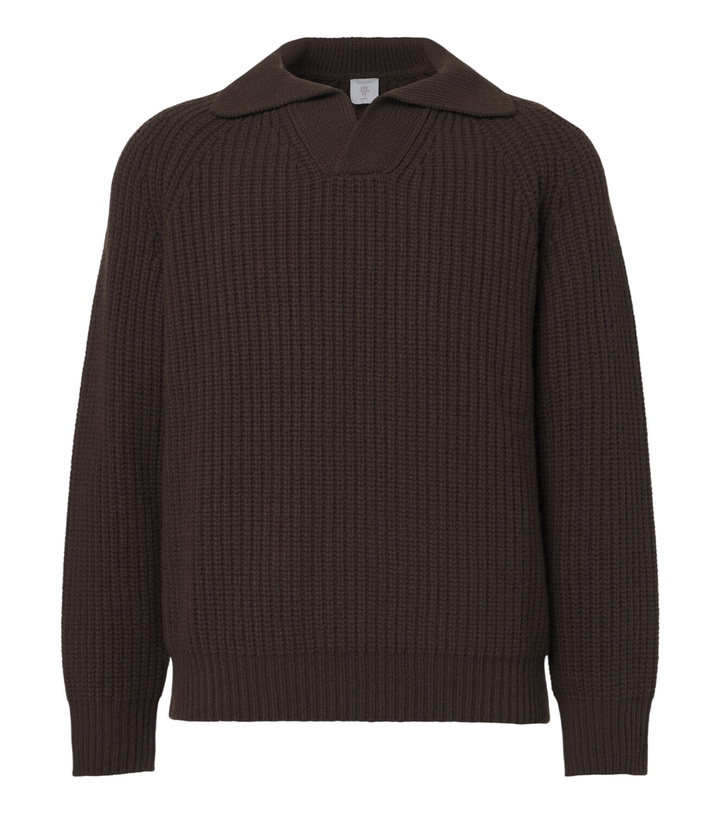 Photo: Eleventy Wool and cashmere polo sweater