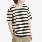 MHL by Margaret Howell Men's Matelot Stripe T-shirt in Natural/Black