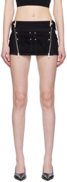 Dion Lee Black Toolbelt Denim Miniskirt
