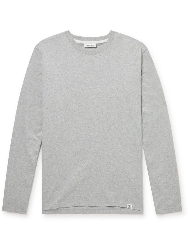 Photo: Norse Projects - Niels Slim-Fit Organic Cotton-Jersey T-Shirt - Gray
