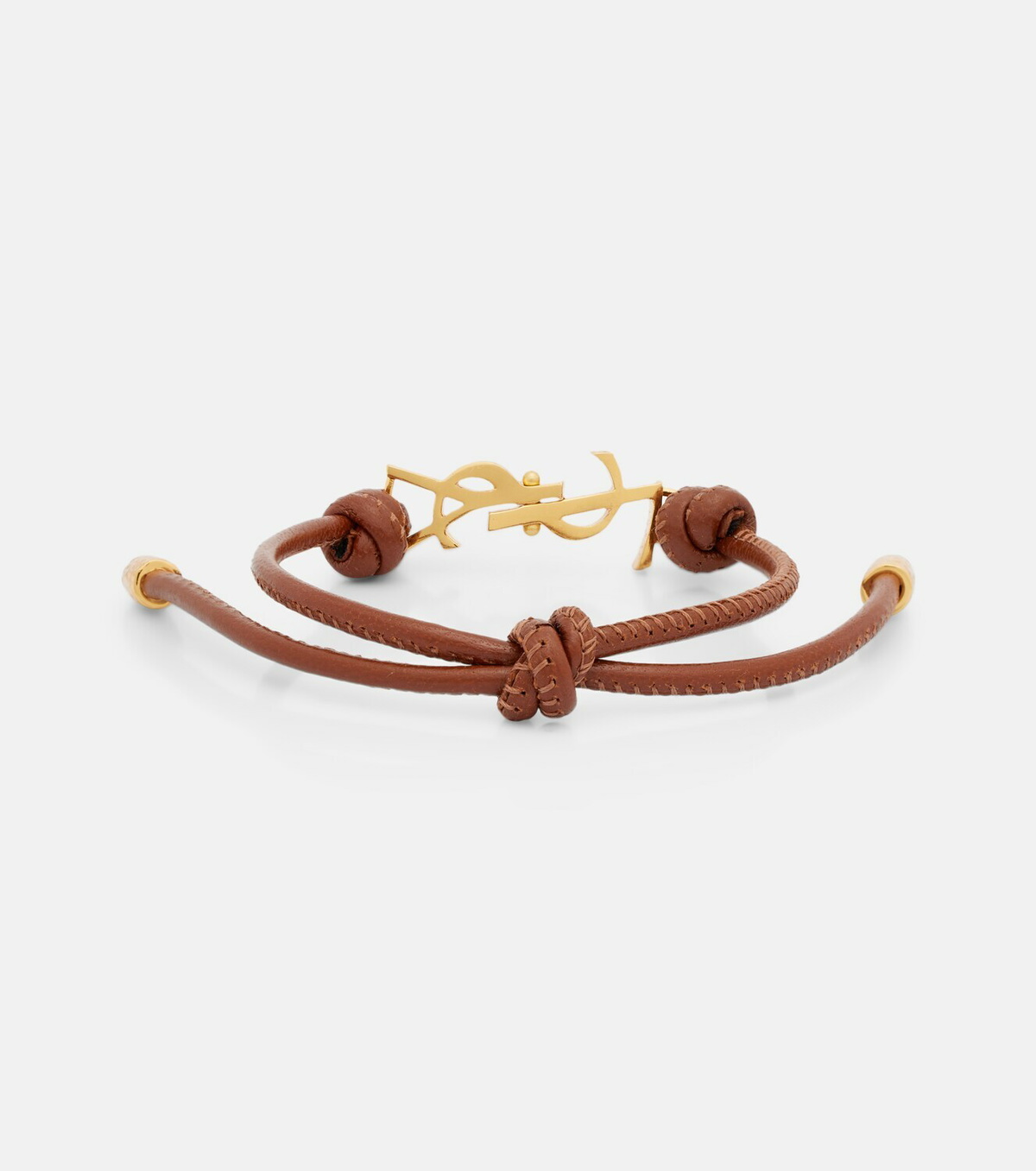 Saint Laurent Cassandre leather bracelet
