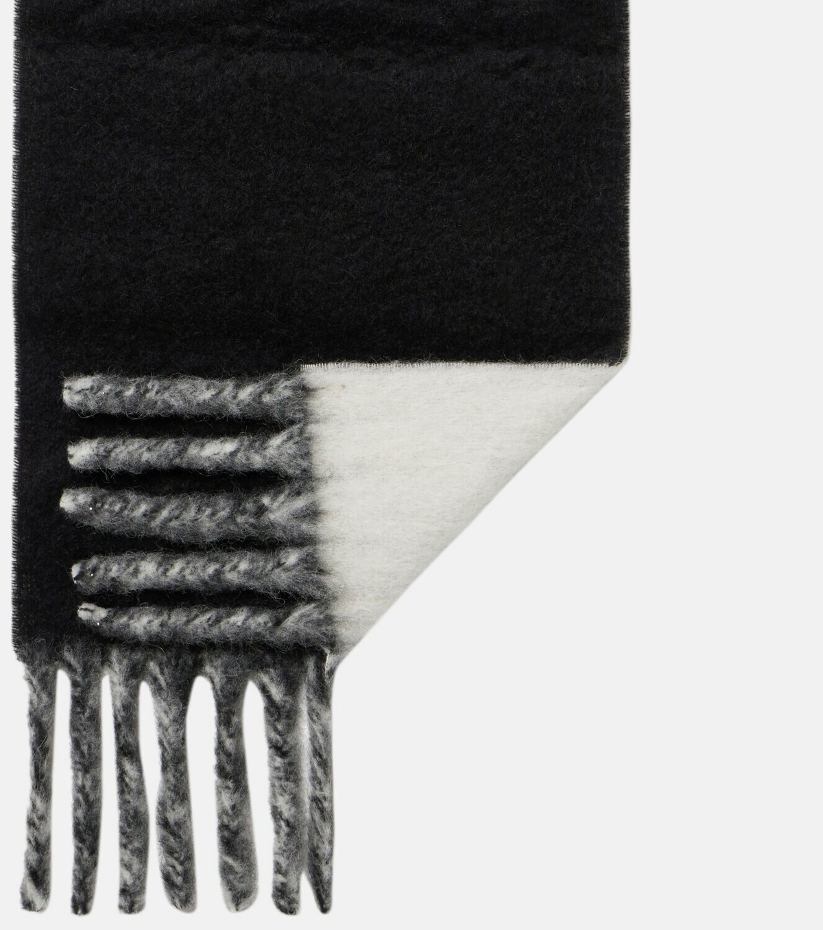 Moncler Logo alpaca and wool-blend scarf