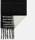Moncler Logo alpaca and wool-blend scarf
