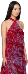Masha Popova SSENSE Exclusive Red & Purple Twisted Straps Tank Top