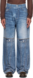 Andersson Bell Blue Printed Jeans