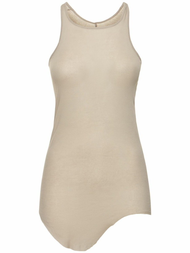 Photo: RICK OWENS Basic Ribbed Cotton Jersey Tank Top