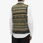 Drake's Men's Fair Isle Knitted Vest in Purple Multi