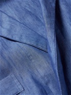 Emma Willis - Slub Linen Robe - Blue