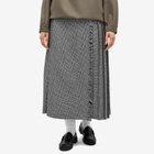 Beams Boy Women's Midi Kilt Skirt in Grey Chk