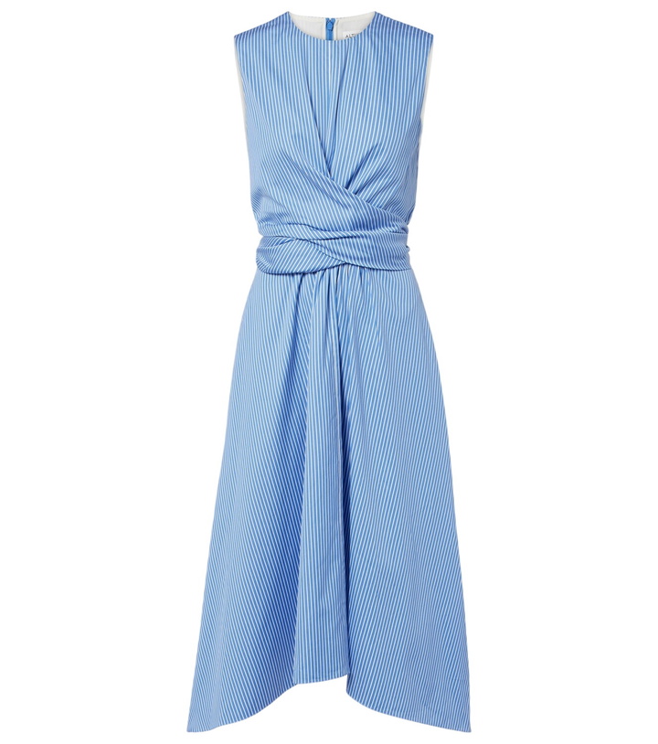 Photo: Altuzarra Penny draped striped cotton midi dress