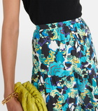 Diane von Furstenberg High-rise printed cotton-blend midi skirt