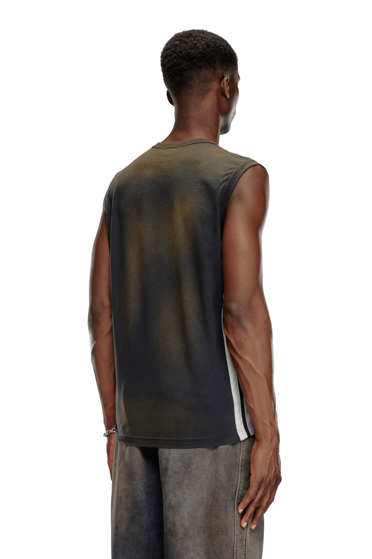 Diesel Sun-faded tank top with side bands - T-Shirts Mens in