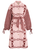 Damson Madder Dahlia Printed Quilted Cotton Coat Pink