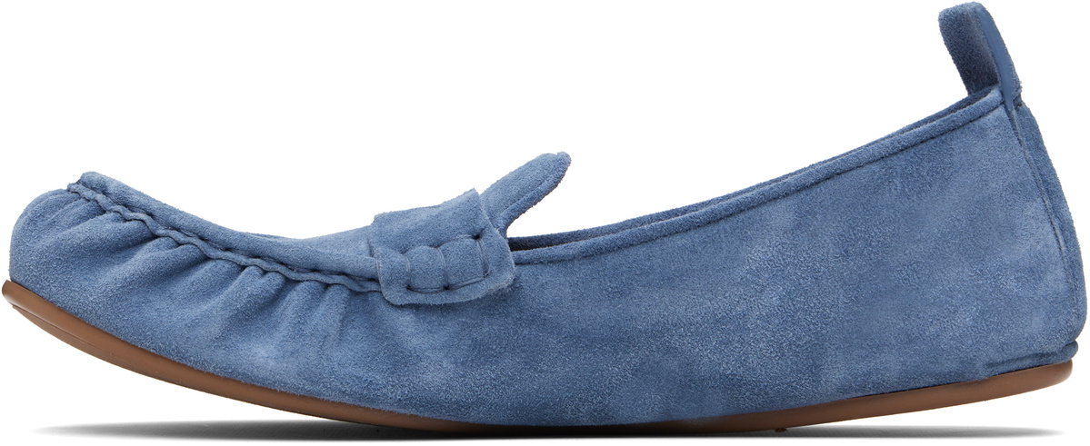 Acne Studios Blue Suede Loafers